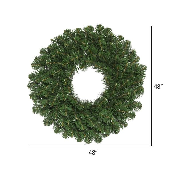 Vickerman 48-in Green Oregon Fir Artificial Christmas Wreath w/ 420 PVC Tips - Unlit