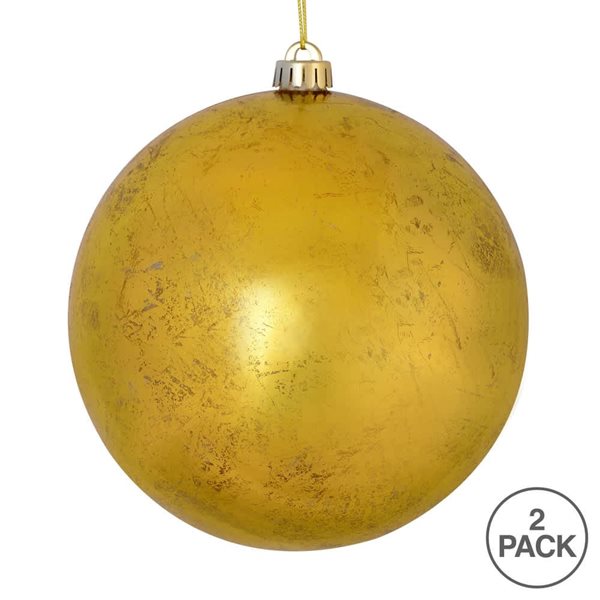 Vickerman 8-in Gold Foil Ornament - 2/Pk