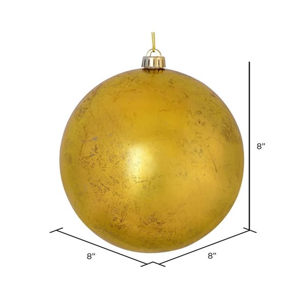 Vickerman 8-in Gold Foil Ornament - 2/Pk