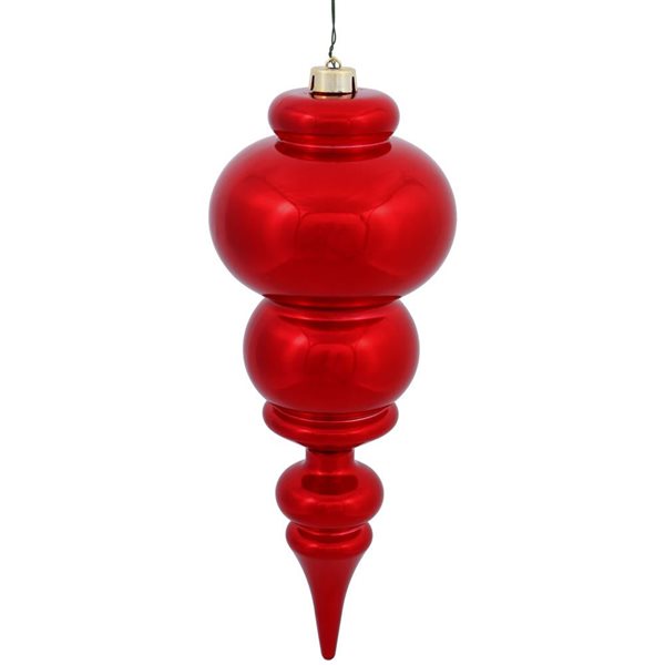 Vickerman 14-in Red Shiny Finial Ornament