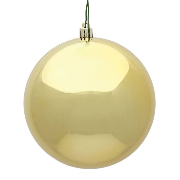 Vickerman 8-in Gold Shiny Ball Ornament