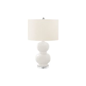 Monarch Specialties 25-in Cream Ceramic, Ivory / Cream Shade Table Lamp