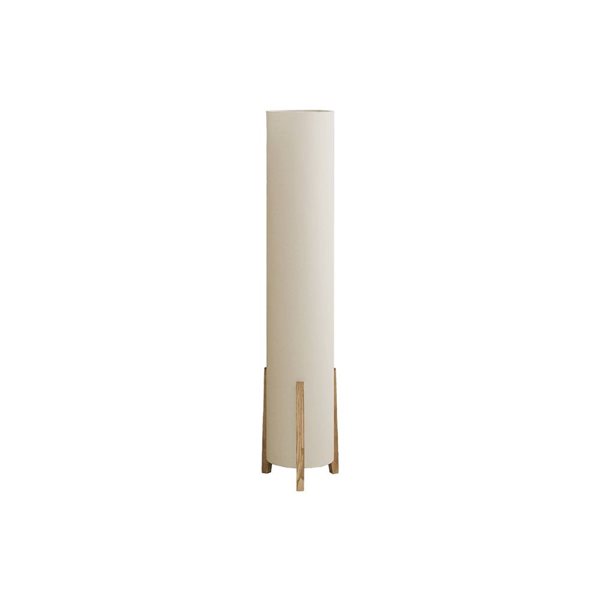 Monarch Specialties 50-in Brown Wood Look, Ivory / Cream Shade Floor Lamp