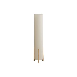 Monarch Specialties 50-in Brown Wood Look, Ivory / Cream Shade Floor Lamp