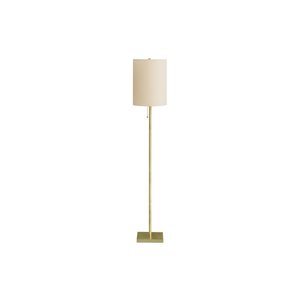 Monarch Specialties 62-in Brass Metal, Ivory / Cream Shade Floor Lamp