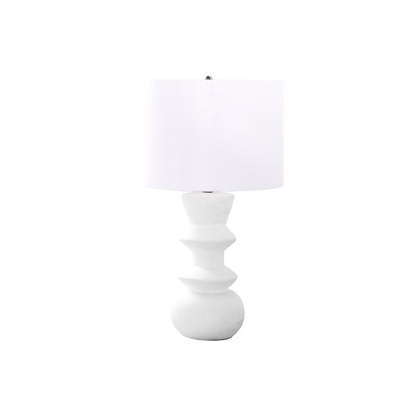 Monarch Specialties 26-in Cream Ceramic, Ivory / Cream Shade Table Lamp