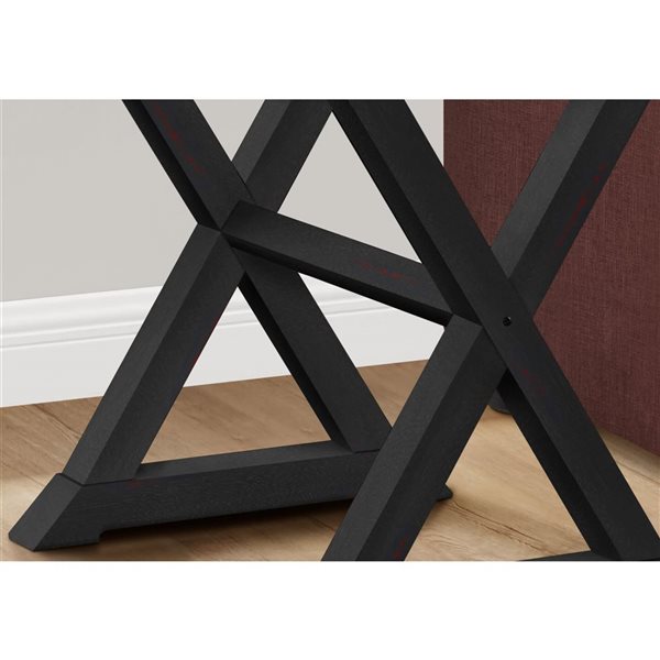Monarch Specialites Black Veneer Square Accent Table