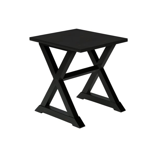 Monarch Specialites Black Veneer Square Accent Table