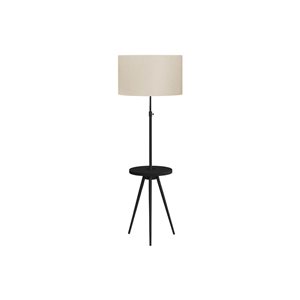 Monarch Specialties 63-in Black Metal, Ivory / Cream Shade Floor Lamp