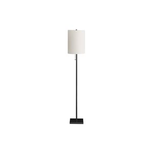 Lampadaire Monarch Specialties 62 po en métal noir et abat-jour ivoire crème