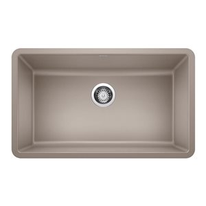 BLANCO Precis SILGRANIT Truffle 30-in Single Bowl Undermount Kitchen Sink