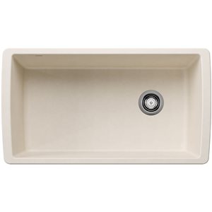 BLANCO Diamond SILGRANIT Super Soft White 33.5-in Single Undermount Kitchen Sink
