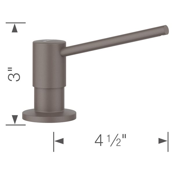 BLANCO Torre Volcano Gray 450 ml Soap Dispenser