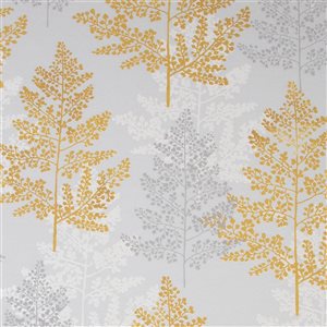 Superfresco Easy Autumn Yellow/Grey Removable Wallpaper - 56-ft²/Per Roll