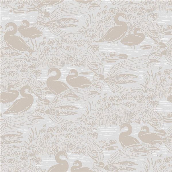 Laura Ashley 20.5-in W Dove Grey Swans Unpasted Wallpaper - 56-ft²