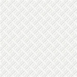 Laura Ashley Mr Jones Paintable White 56-ft² Unpasted Wallpaper