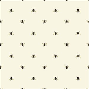 Joules 20.5-in W Cream Botanical Bee Unpasted Wallpaper - 56-ft²