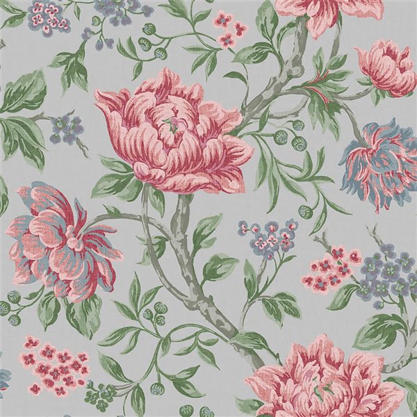 Laura Ashley Tapestry Floral Slate Grey 56-ft² Unpasted Wallpaper