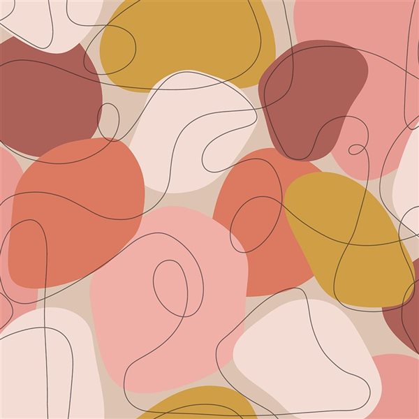 Envy Morse 20.5-in W Coral/Peach/Ochre Removable Wallpaper - 56-ft²