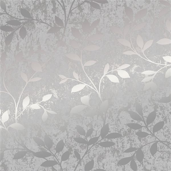 Superfresco Easy Milan Trail Silver and Grey Unpasted Wallpaper - 56-ft²/Per Roll