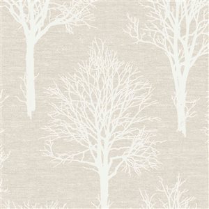 Boutique Landscape Taupe Unpasted Wallpaper - 56-ft²/Per Roll