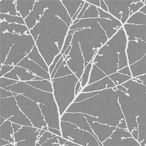 transform Charcoal Branches Peel and Stick Wallpaper - 30.75-ft²/Per Roll