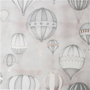 Sublime Balloon Fiesta Grey and Rose Gold 56-ft² Unpasted Wallpaper