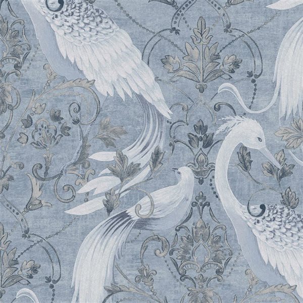 Laura Ashley Tregaron Midnight Blue 56-ft² Unpasted Wallpaper