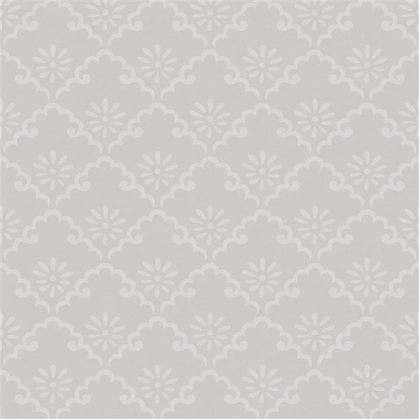 Laura Ashley 20.5-in W Sugared Grey Coralie Unpasted Wallpaper - 56-ft²