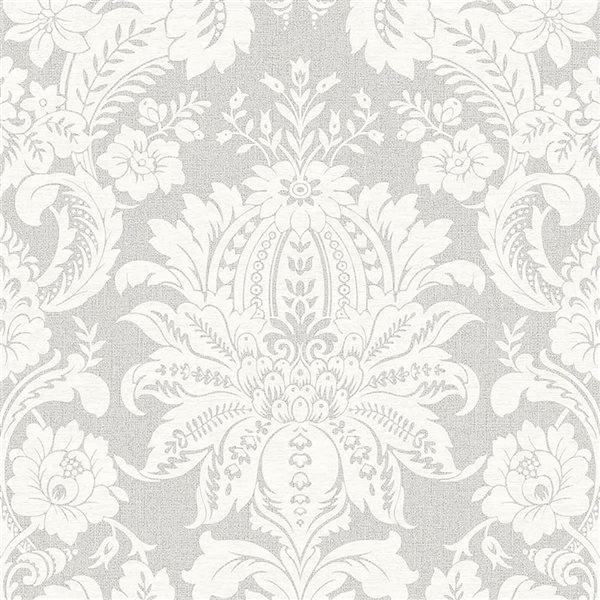 Transform Damask Neutral 30.75-ft² Peel and Stick Wallpaper