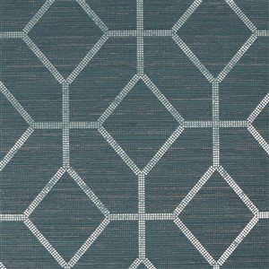 Boutique Asscher Geo Teal Removable Wallpaper - 56-ft²/Per Roll