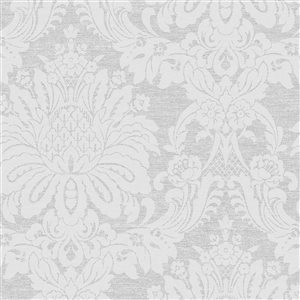 Boutique Vogue Dove Grey Unpasted Wallpaper - 56-ft²/Per Roll