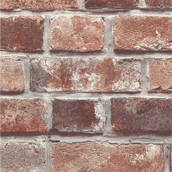 transform Red Brick Peel and Stick Wallpaper - 30.75-ft²/Per Roll