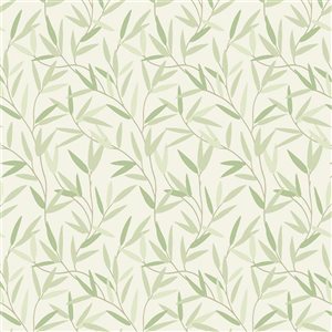 Papier peint Willow Leaf Hedgerow Laura Ashley vert 56-pi² non encollé