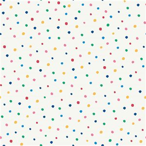 Joules 20.5-in W White and Rainbow Lynx Multi Spot Unpasted Wallpaper - 56-ft²