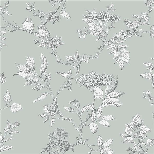 Laura Ashley Elderwood Sage 56-ft² Unpasted Wallpaper