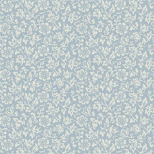 Joules Sweet Alyssum Pale Seaspray Blue 56-ft² Unpasted Wallpaper