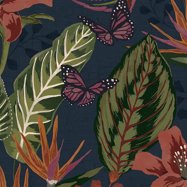 Envy 20.5-in W Multicolour Eden Night Removable Wallpaper - 56-ft²