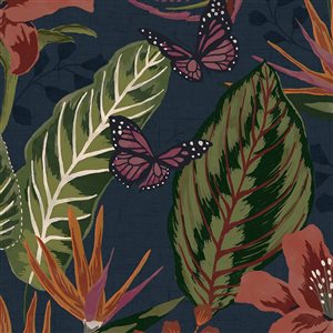 Envy 20.5-in W Multicolour Eden Night Removable Wallpaper - 56-ft²