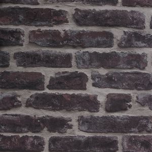 Transform Industrial Brick Dark Grey and Red 30.75-ft² Peel and Stick Wallpaper