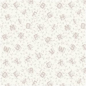 Laura Ashley Alphabet Dove Grey 56-ft² Unpasted Wallpaper