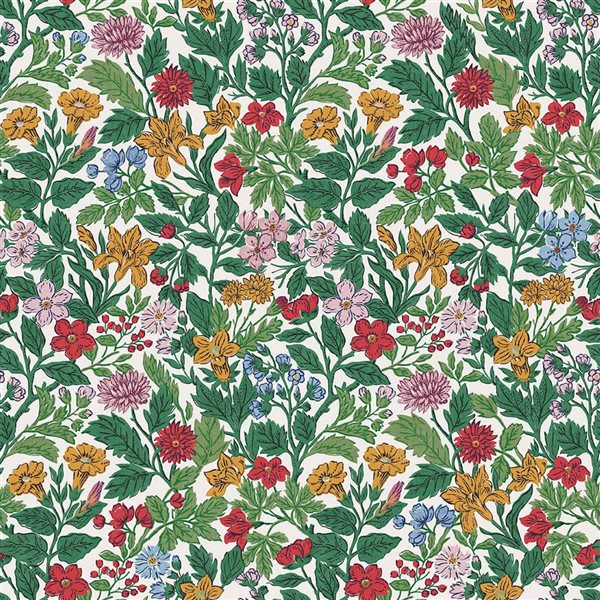 Joules 20.5-in W Multicolour Arts and Crafts Floral Unpasted Wallpaper - 56-ft²