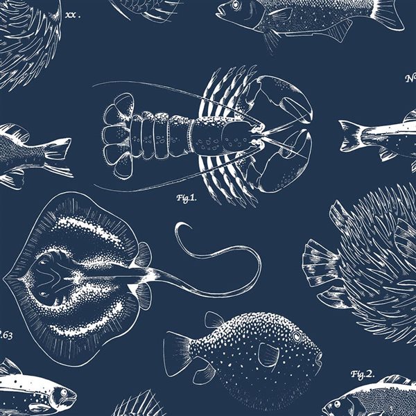 Transform Under The Sea Blue 30.75-ft² Peel and Stick Wallpaper