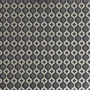 Superfresco Luxe Ogee Dark Grey Unpasted Wallpaper - 56-ft²/Per Roll