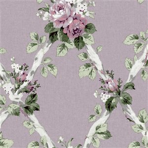 Laura Ashley Elwyn Grape 56-ft² Unpasted Wallpaper