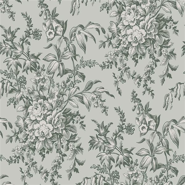 Laura Ashley Picardie Sage 56-ft² Unpasted Wallpaper