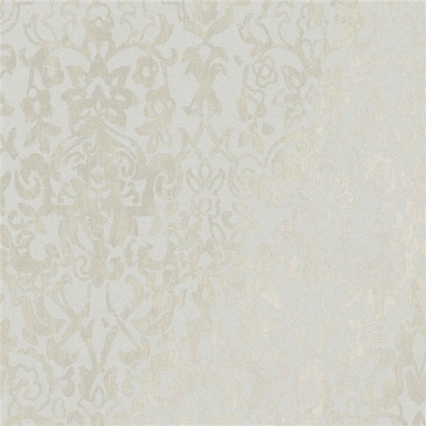 Next Majestic Gold Metallic Damask Textured Unpasted Wallpaper - 56-ft²