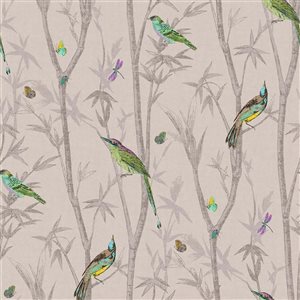 Next Chinoiserie Bird Trail Natural 56-ft² Unpasted Wallpaper