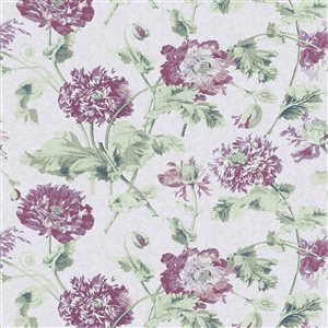 Papier peint Hepworth Grape Laura Ashley multicolore 56-pi² non encollé