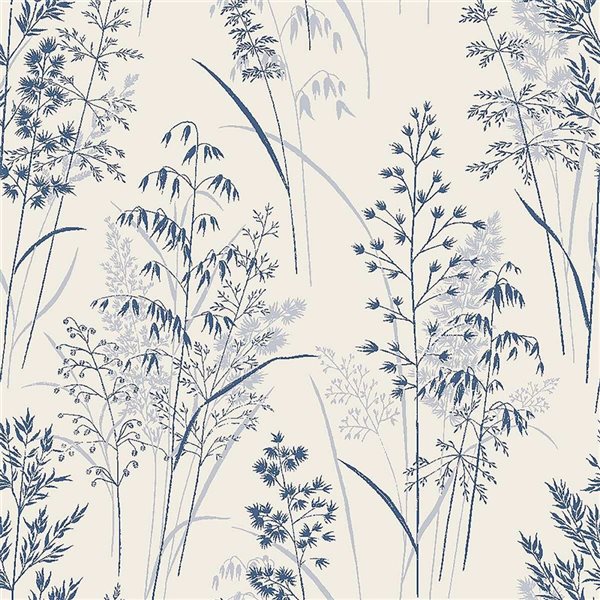 Next Leaf Sprigs Blue 56-ft² Unpasted Wallpaper